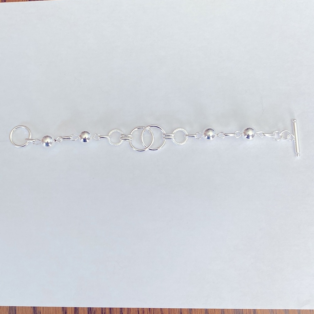 COPY - A very pretty silver 925 stamped bracelet - Picture 2 of 5